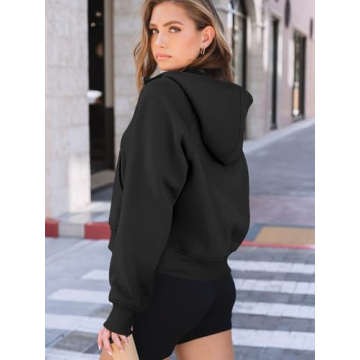 AUTMET Women's Half-Zip Sweatshirt for Cozy Fashion