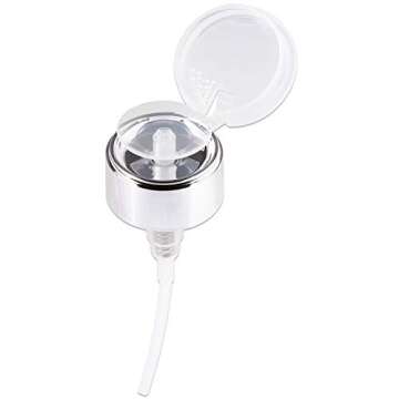 PANA 7oz. Professional Push Down Liquid Pumping Clear Bottle Dispenser (Silver Lid with No Wording, 2pc)
