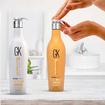GK HAIR Global Keratin Colored Shield Shampoo and Conditioner Sets (650ml, 22 FL OZ)
