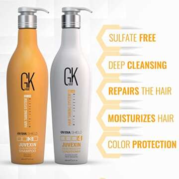 GK HAIR Global Keratin Colored Shield Shampoo and Conditioner Sets (650ml, 22 FL OZ)