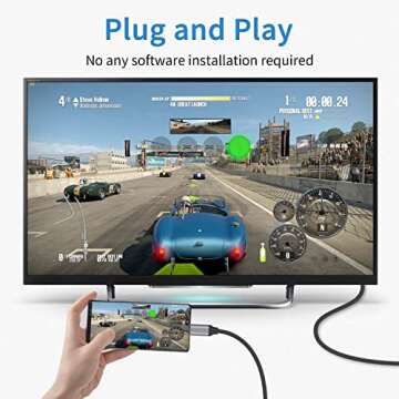 Duttek USB C to Mini DisplayPort Cable 4K 6FT Gold-Plated