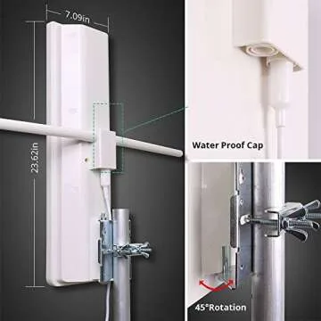 ANTOP 400BV Flat Panel HDTV Outdoor Antenna with 4G Filter