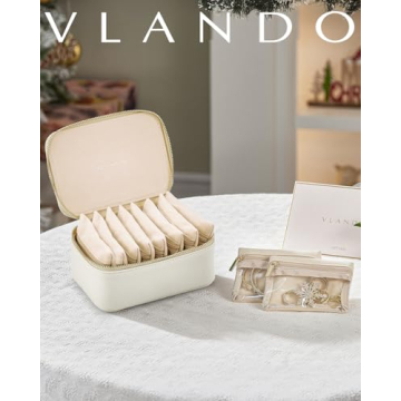 Vlando Travel Jewelry Organizer - Velvet Case for Gifts