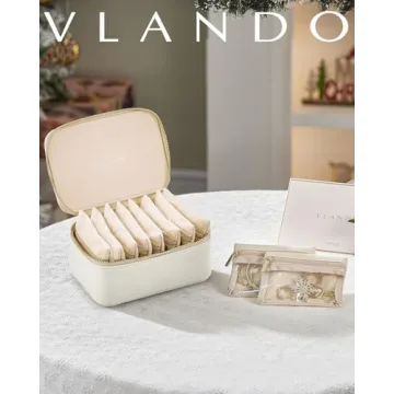 Vlando Travel Jewelry Organizer - Velvet Case for Gifts