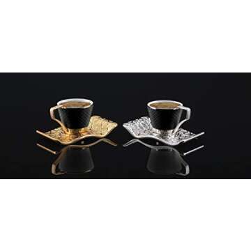 DEMMEX Turkish Coffee Cup Set for 6 - Elegant & Stylish