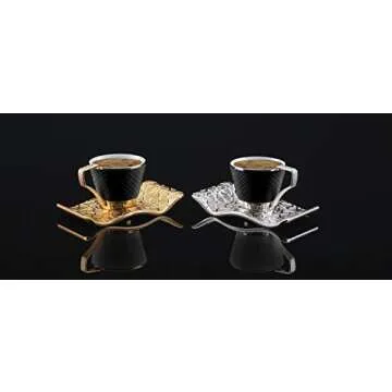DEMMEX Turkish Coffee Cup Set for 6 - Elegant & Stylish