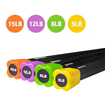 LIONSCOOL Strength Training Weight Bar - 5-30lbs, Home Gym Workout