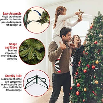 7.5ft Pre-Lit Christmas Tree with White Lights