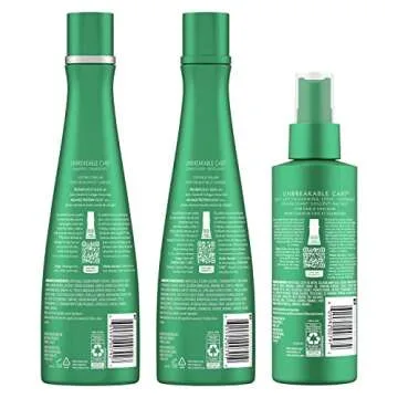 Nexxus Unbreakable Care Shampoo Conditioner and Leave-In Spray 3 Pack For Fine and Thin Hair with Ke...
