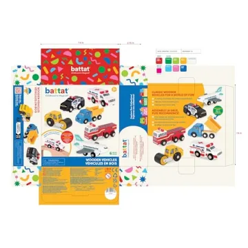 Battat Wooden Vehicles Set - Charming Toy Cars for Kids