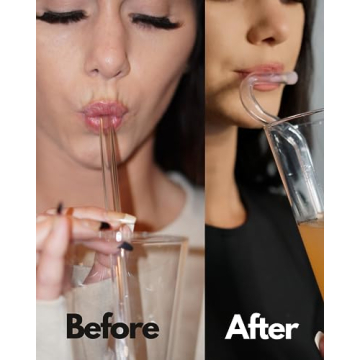 Lipzi Anti-Wrinkle Glass Straws - Eco-Friendly & Stylish