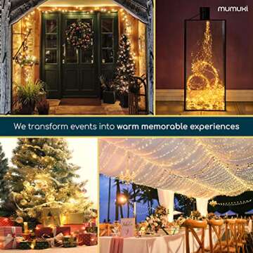 MUMUXI 2 Pack 33ft 100 LED Fairy Lights with Timer, Outdoor Battery-Powered Twinkle Lighting