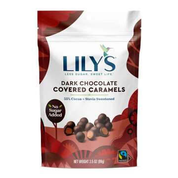Dark Chocolate Covered Caramels By Lily's Sweets | Made with Stevia, No Added Sugar, Low-Carb, Keto ...
