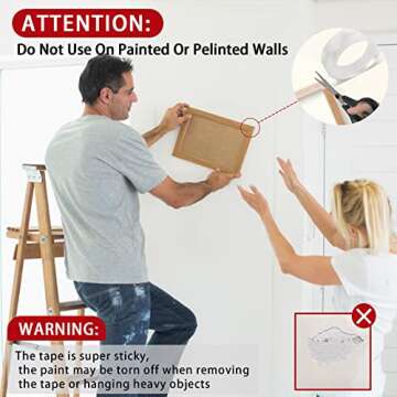 Heavy Duty Double Sided Mounting Tape, 1" x 120", Traceless and Removable Nano Adhesive Tape for Outdoor and Indoor, Strong Stick Clear Two Sided Gel Grip Tape (10 FT)