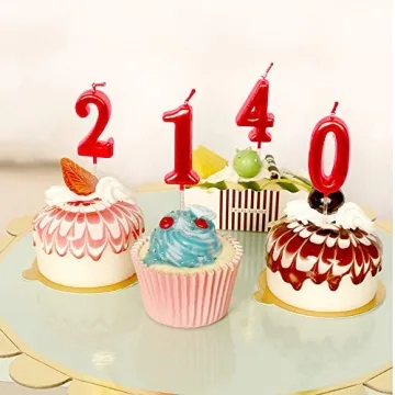 Vibrant Red Number 1 Candle for Birthday Celebrations