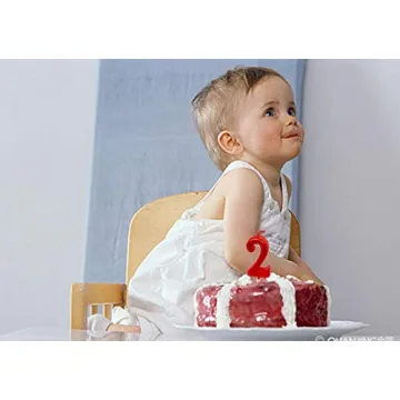 Vibrant Red Number 1 Candle for Birthday Celebrations