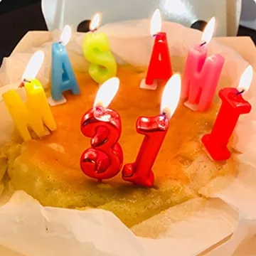 Vibrant Red Number 1 Candle for Birthday Celebrations