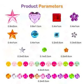880pcs Gem Stickers Rhinestones for Crafts - Self Adhesive Jewels Stickers, Acrylic Gems DIY Craft D...