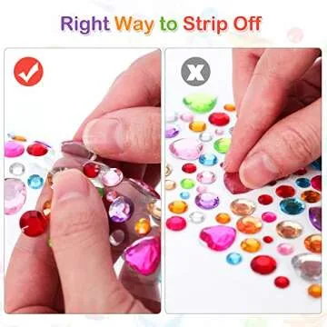 880pcs Gem Rhinestone Stickers for Kids DIY Crafts
