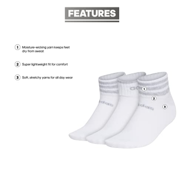 Comfortable adidas Women's 3-Stripe Low Cut Socks
