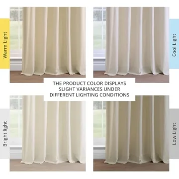 Elegant French Linen Room Darkening Curtains 50x108