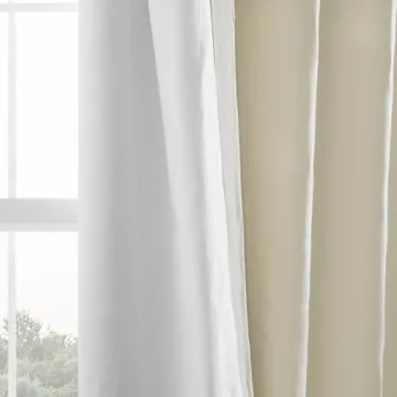 Elegant French Linen Room Darkening Curtains 50x108