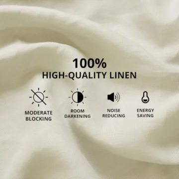 Elegant French Linen Room Darkening Curtains 50x108
