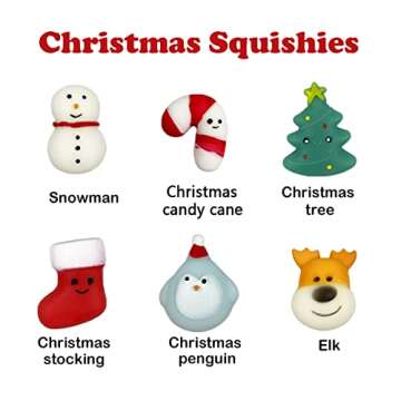 QINGQIU Christmas Bath Bombs with Fun Squishy Toys