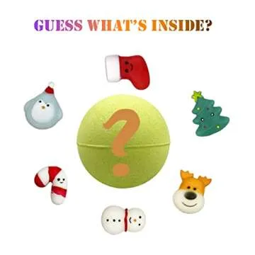 QINGQIU Christmas Bath Bombs with Fun Squishy Toys