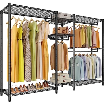 VIPEK V6 Plus Wire Garment Rack - Heavy Duty Clothing Organizer with Adjustable Shelves