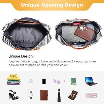 Sucipi Women’s Canvas Travel Duffle with Shoe Compartment