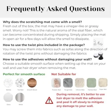 Sisal Cat Scratcher Mat - Versatile Use and Durable Design