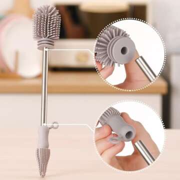 Haakaa Baby Bottle Brush Kit - Safe & Versatile Cleaning Tools