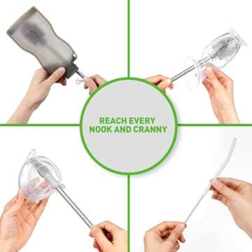 Haakaa Baby Bottle Brush Kit - Safe & Versatile Cleaning Tools