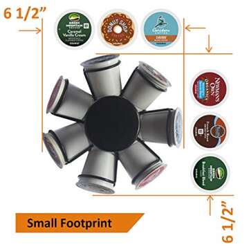 BLACKSMITH FAMILY K Cup Holder - Stylish & Space-Saving Organization for 35 Pods