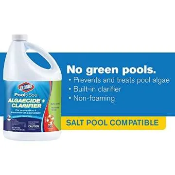 Clorox® Pool&Spa™ Swimming Pool Algaecide and Clarifier, Prevents and Treats Pool Algae, Clears Water, 128 Fl Oz (Pack of 1)