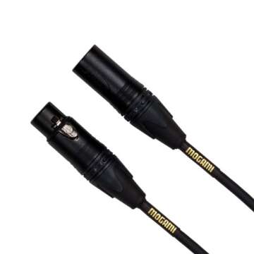 Mogami Gold STAGE-20 XLR Microphone Cable, XLR-Female to XLR-Male, 3-Pin, Gold Contacts, Straight Co...