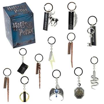 Harry Potter Collectible Key Chain Mystery Blind Box, Series 1 - Receive 1 of 12 Mystery Key Rings - Spells, Wands & Horcruxes - Gift for Kids and Teens