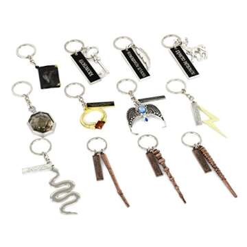 Harry Potter Collectible Key Chain Mystery Blind Box, Series 1 - Receive 1 of 12 Mystery Key Rings - Spells, Wands & Horcruxes - Gift for Kids and Teens