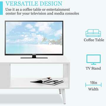 Yusong Modern Wood Coffee Table for Living Room