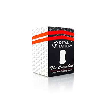 Detail Factory - Curveball XL Synthetic Brush - Ultra Soft Bristles, Comes with Storage Rack, Covers Large Area Inside or Outside Vehicles - Grey