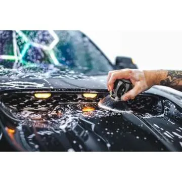 Detail Factory - Curveball XL Synthetic Brush - Ultra Soft Bristles, Comes with Storage Rack, Covers Large Area Inside or Outside Vehicles - Grey