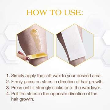 GiGi Large Cloth Epilating Strips for Arms, Legs, Chest, and Back Hair Waxing/Hair Removal, 100 Pieces