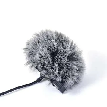 Ruittos 5 Packs Lavalier Microphone Wind Screen Furry Muffs Diameter 1cm Fits Most Lapel Clip Lav. Mini Lapel Microphone Dead Cat Windscreens (5 deadcats)