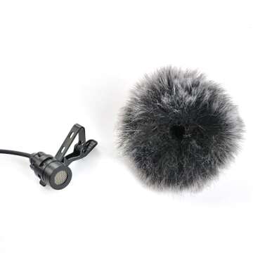 Ruittos 5 Packs Lavalier Microphone Wind Screen Furry Muffs Diameter 1cm Fits Most Lapel Clip Lav. Mini Lapel Microphone Dead Cat Windscreens (5 deadcats)