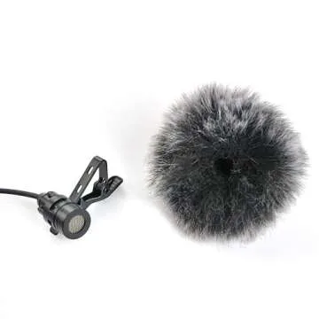 Ruittos 5 Packs Lavalier Microphone Wind Screen Furry Muffs Diameter 1cm Fits Most Lapel Clip Lav. Mini Lapel Microphone Dead Cat Windscreens (5 deadcats)