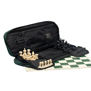 Deluxe Chess Set with Roll-Up Board and Carrying Case
