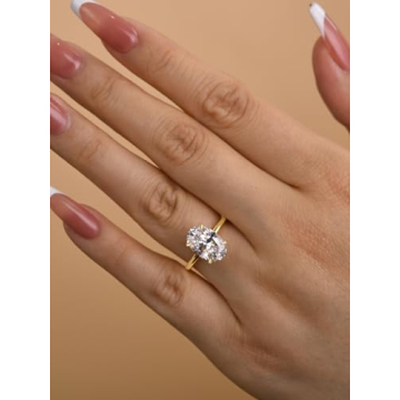 Effinny Elegance 3.5 Carat Gold Plated Engagement Ring