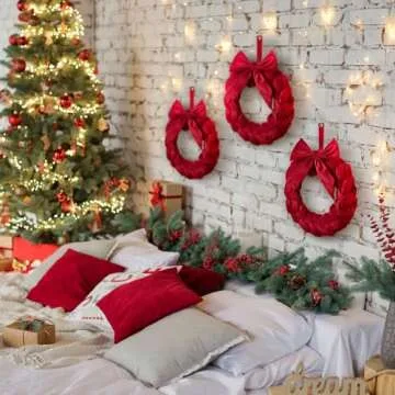 Shop Soaoo Velvet Christmas Wreaths - Perfect Holiday Decor