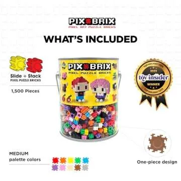 Pix Brix Pixel Art Building Bricks 1,500 Pieces
